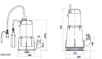 ARETA Submersible Pump ELITE200A 1 1/4 220W 240/1 With Float Switch - Image 3